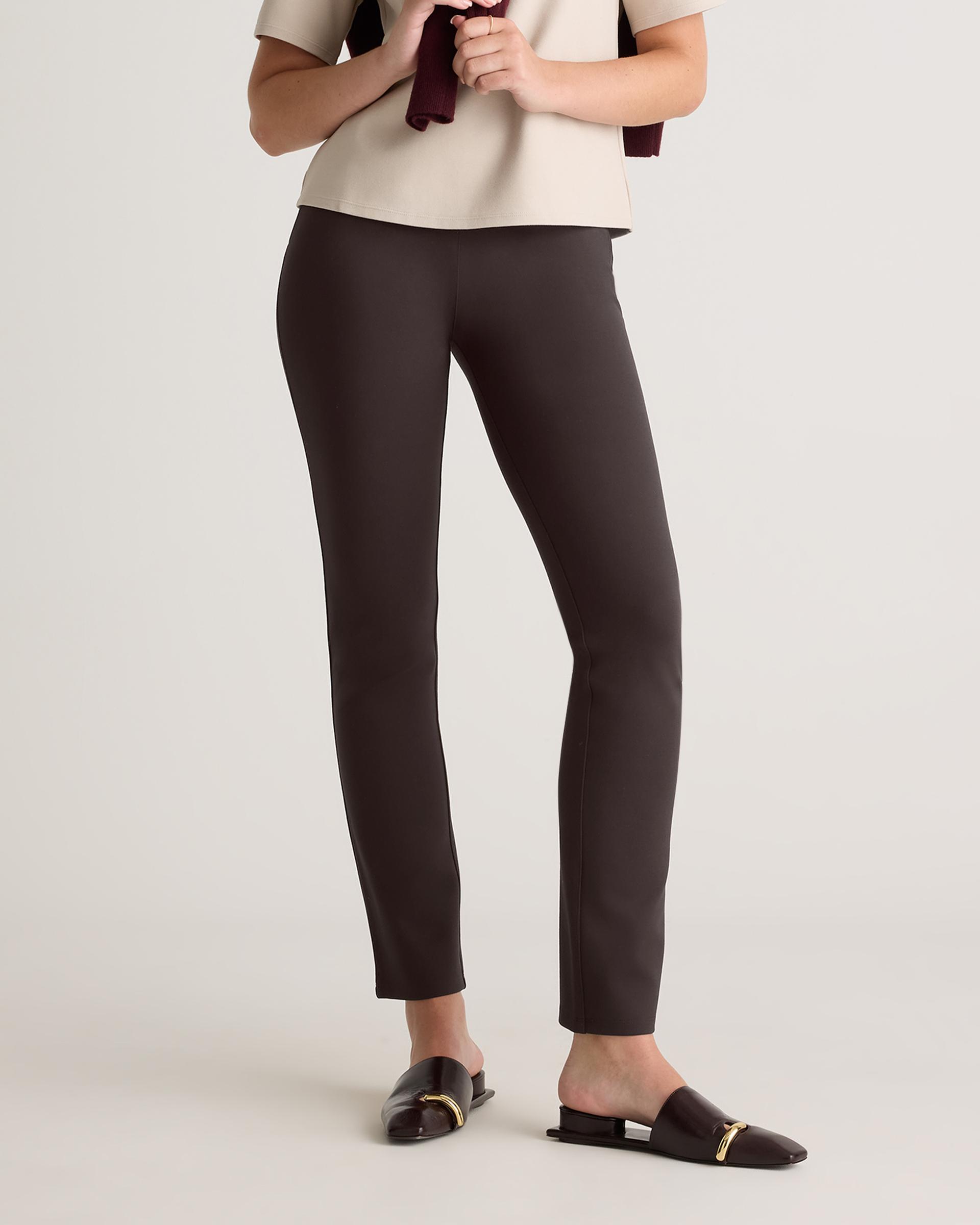 ultra-stretch ponte straight leg pants