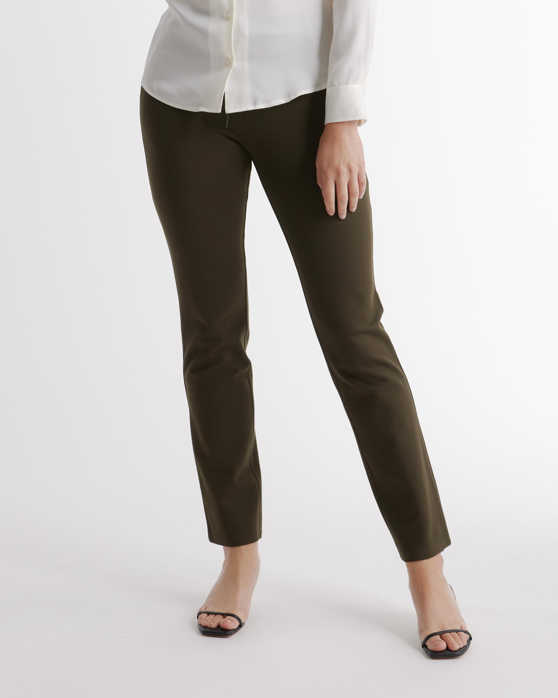 ultra-stretch ponte straight leg pants
