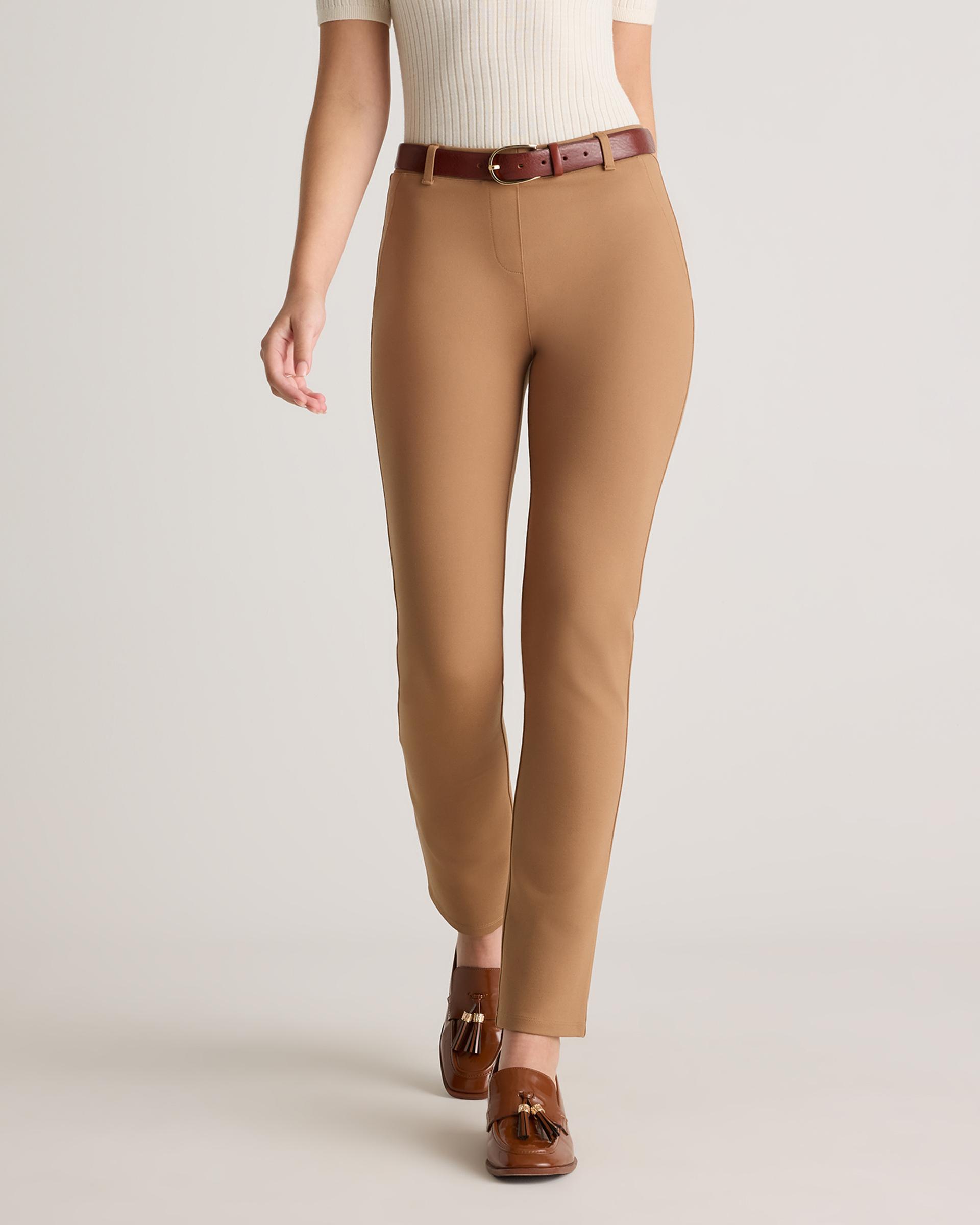 ultra-stretch ponte straight leg pants
