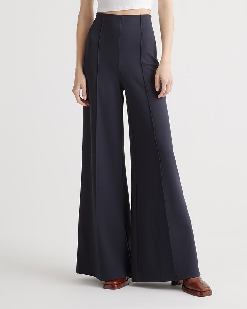 ultra-stretch ponte super wide leg pants