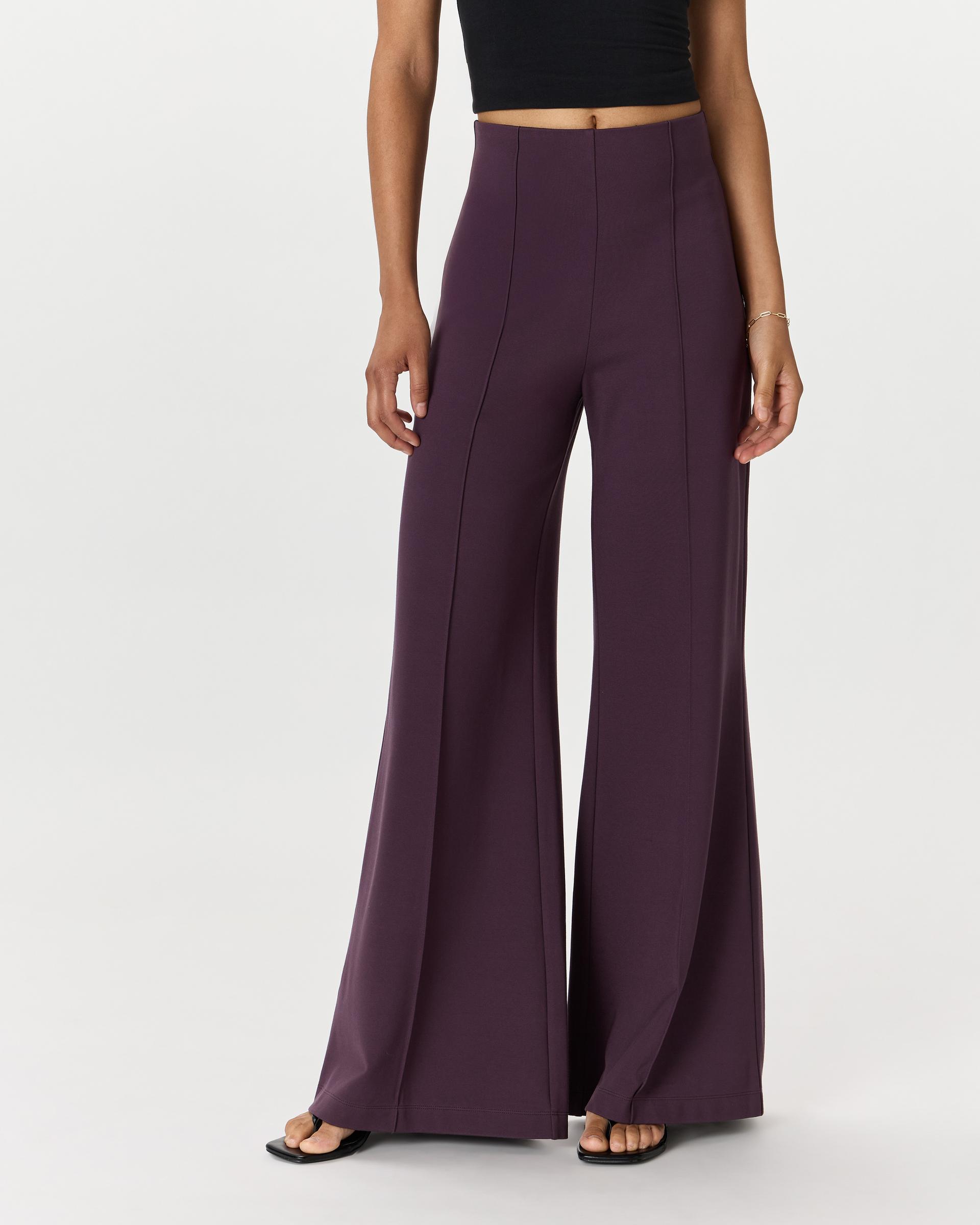 ultra-stretch ponte super wide leg pants