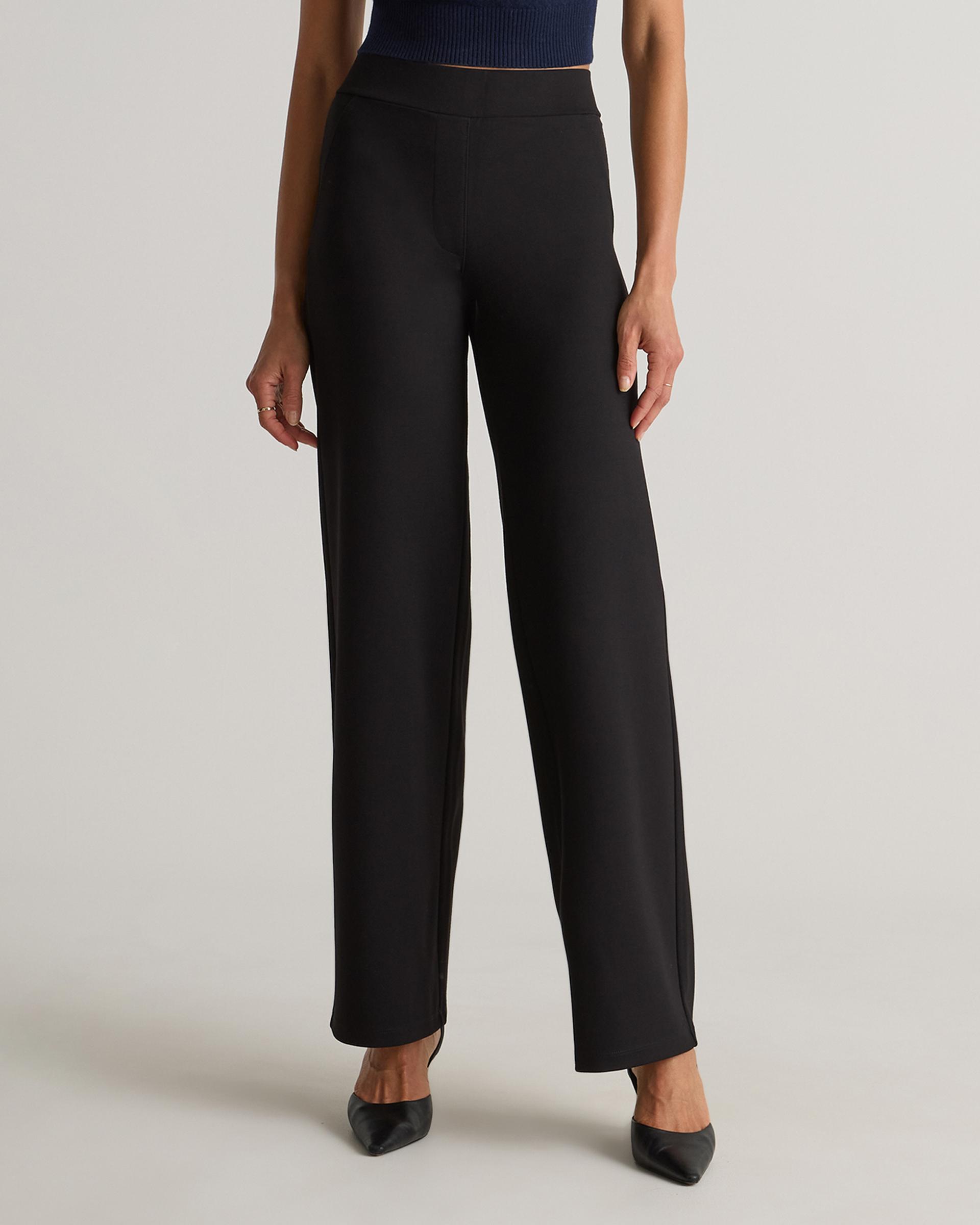 ultra-stretch ponte wide leg pants