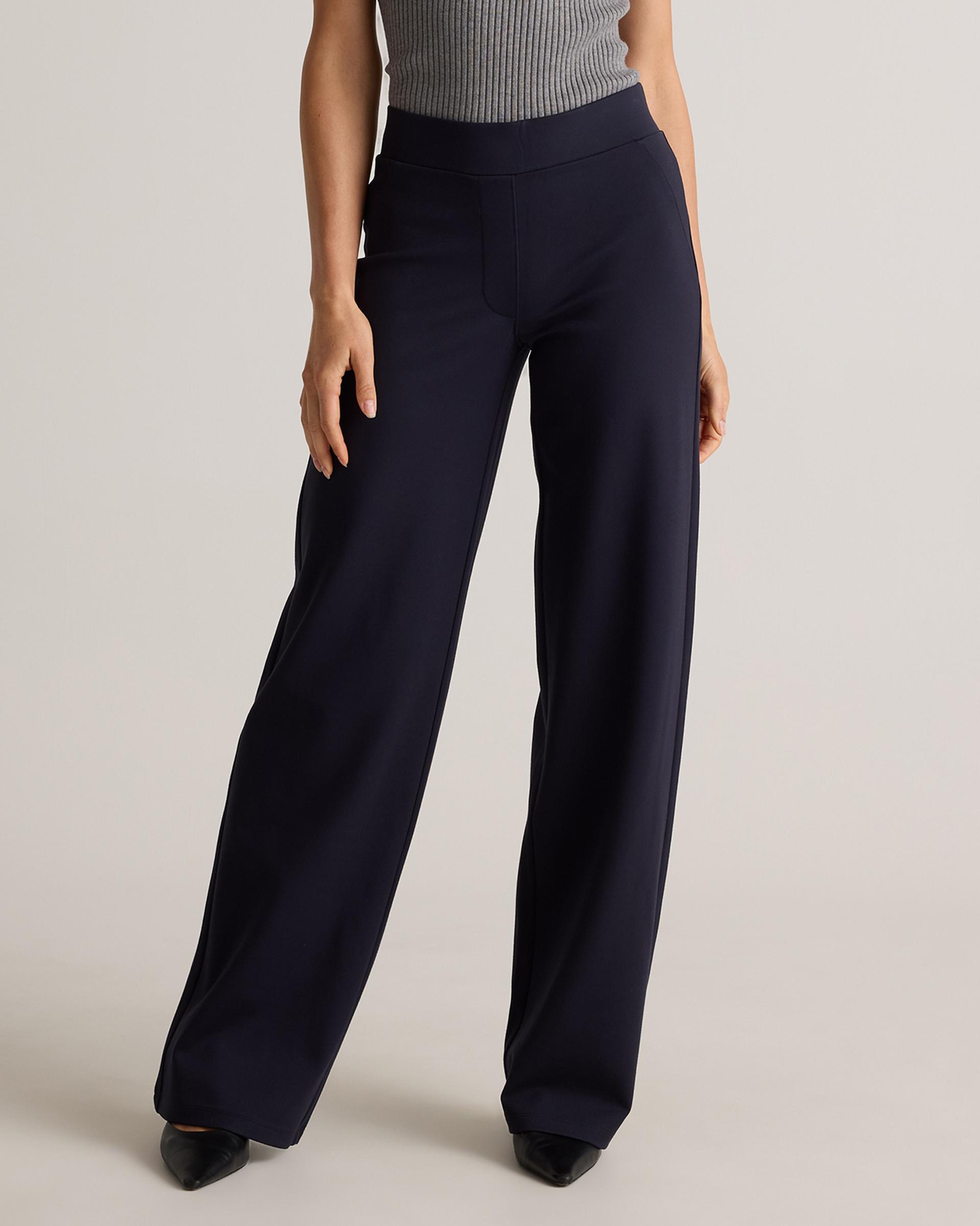ultra-stretch ponte wide leg pants