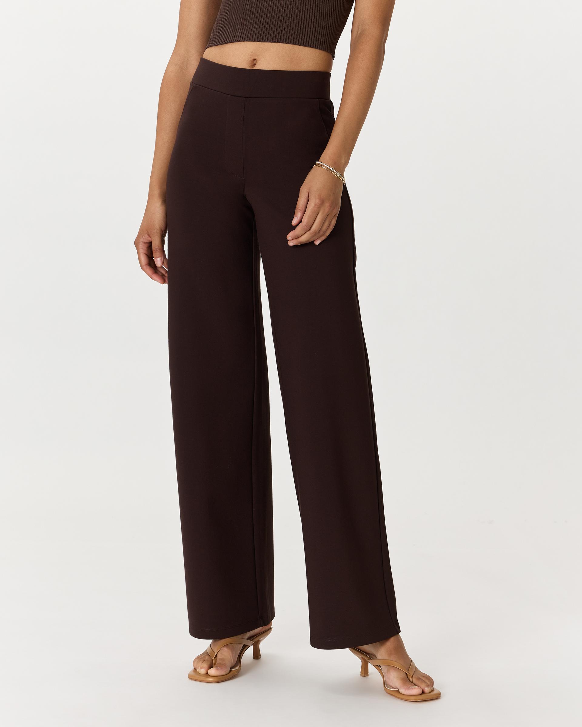 ultra-stretch ponte wide leg pants