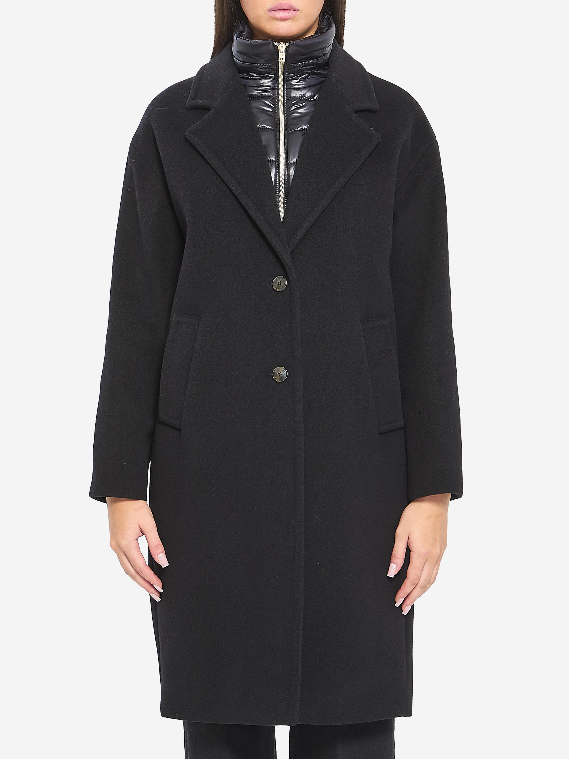 ultralight wool and nylon coat