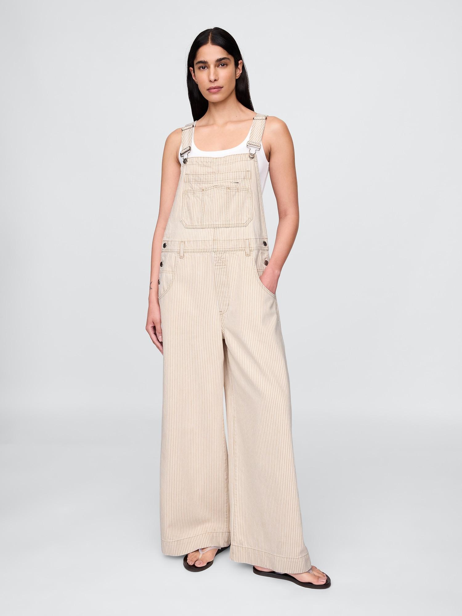 ultrasoft denim baggy overalls