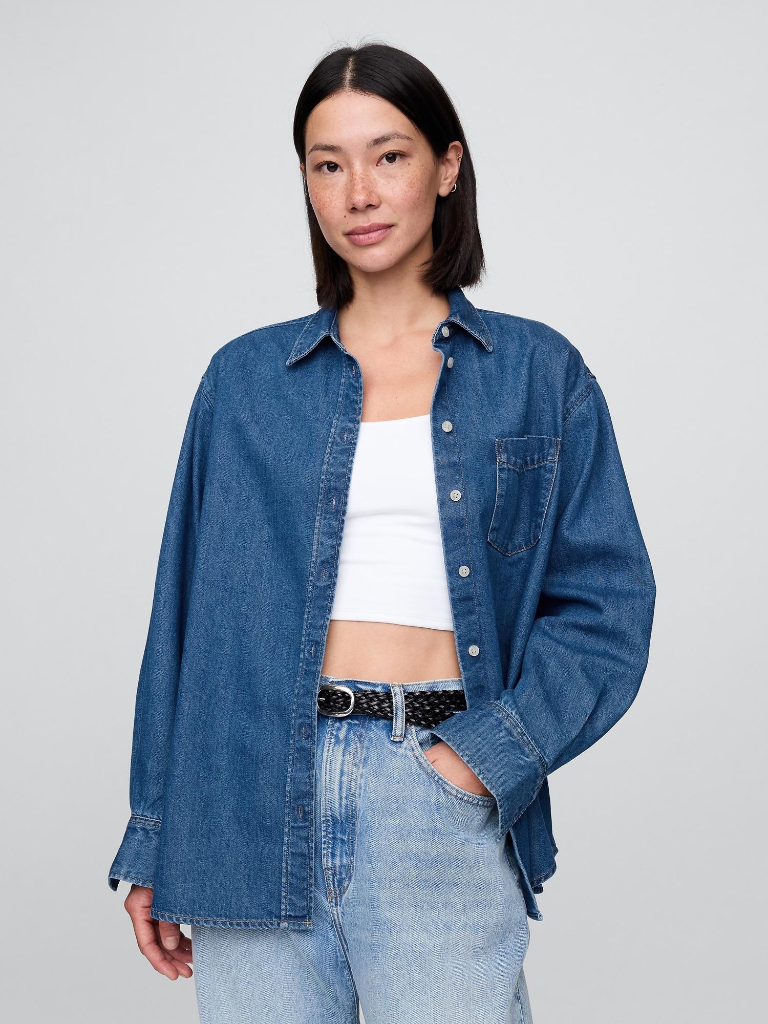 ultrasoft denim big shirt