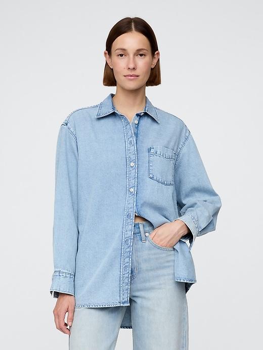 ultrasoft denim big shirt