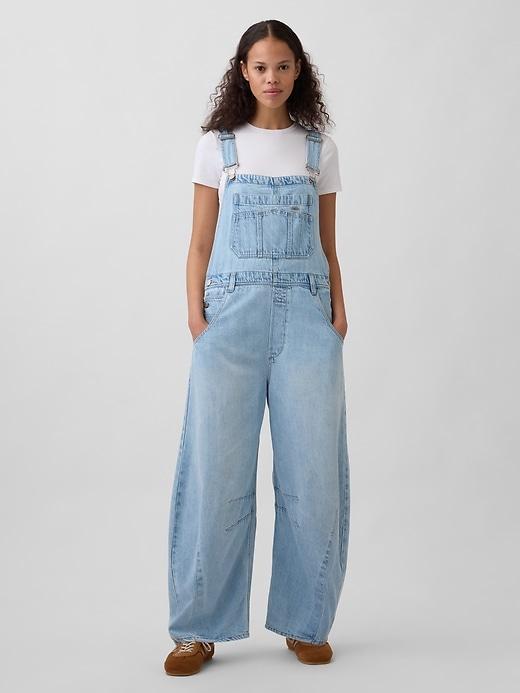 ultrasoft denim horseshoe overalls