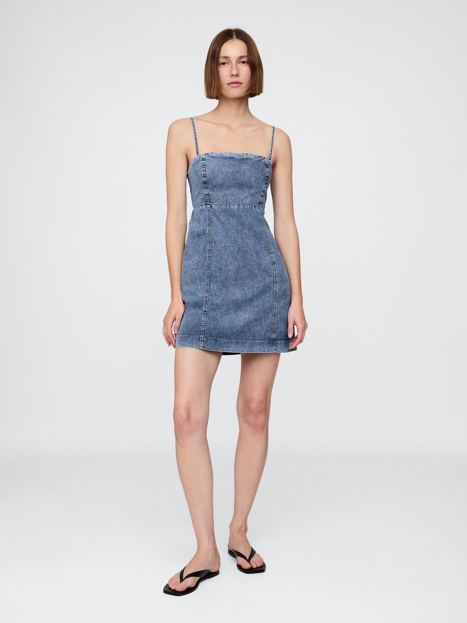 ultrasoft denim mini dress
