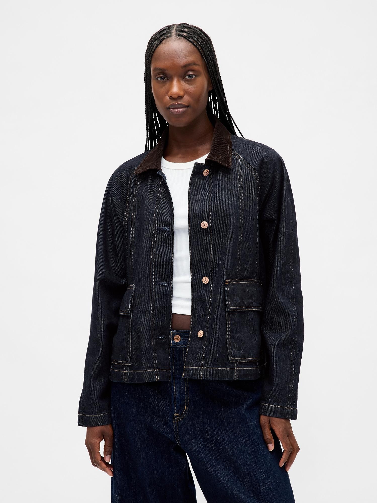 ultrasoft denim swing chore jacket