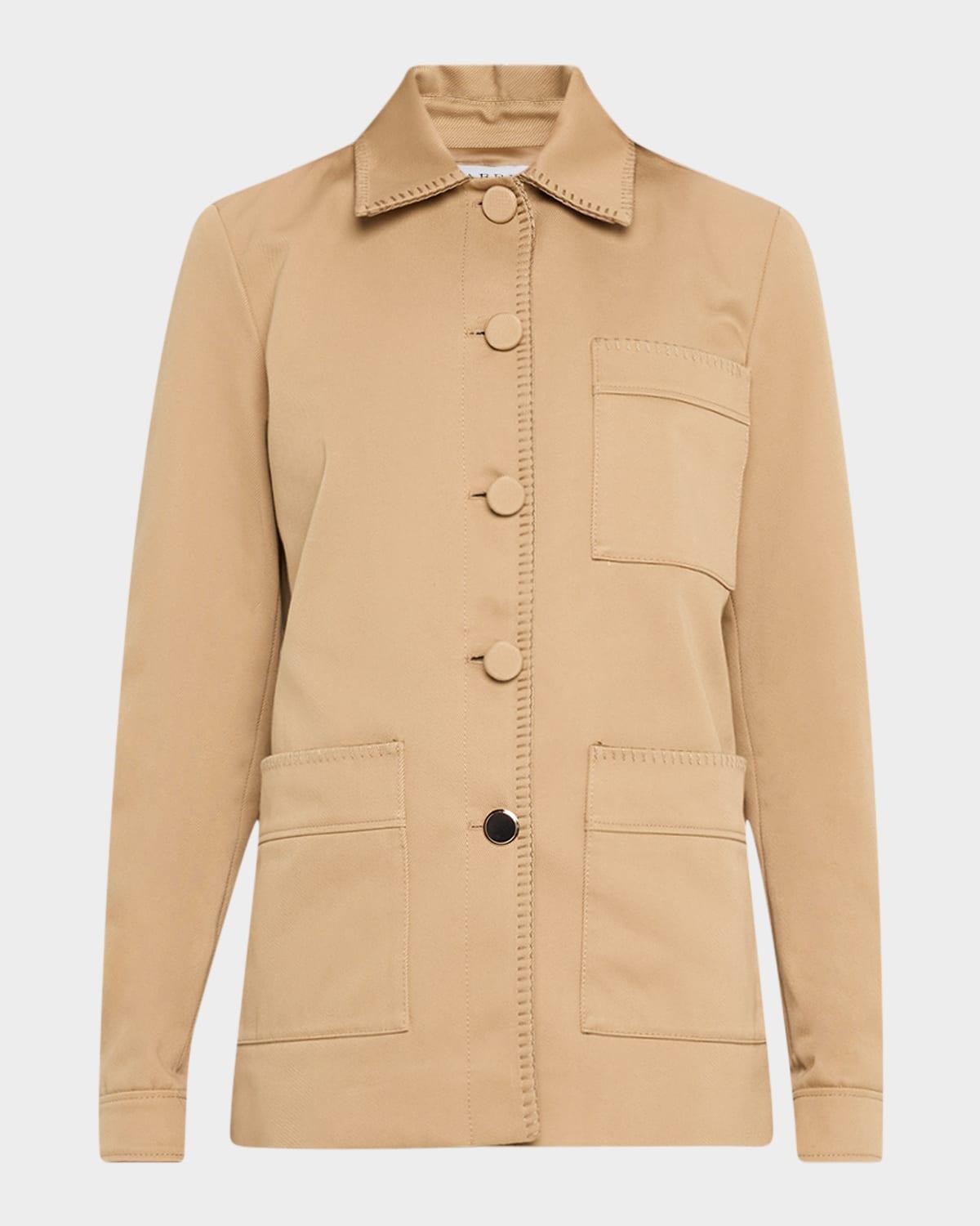 ulu blanket-stitched chore jacket