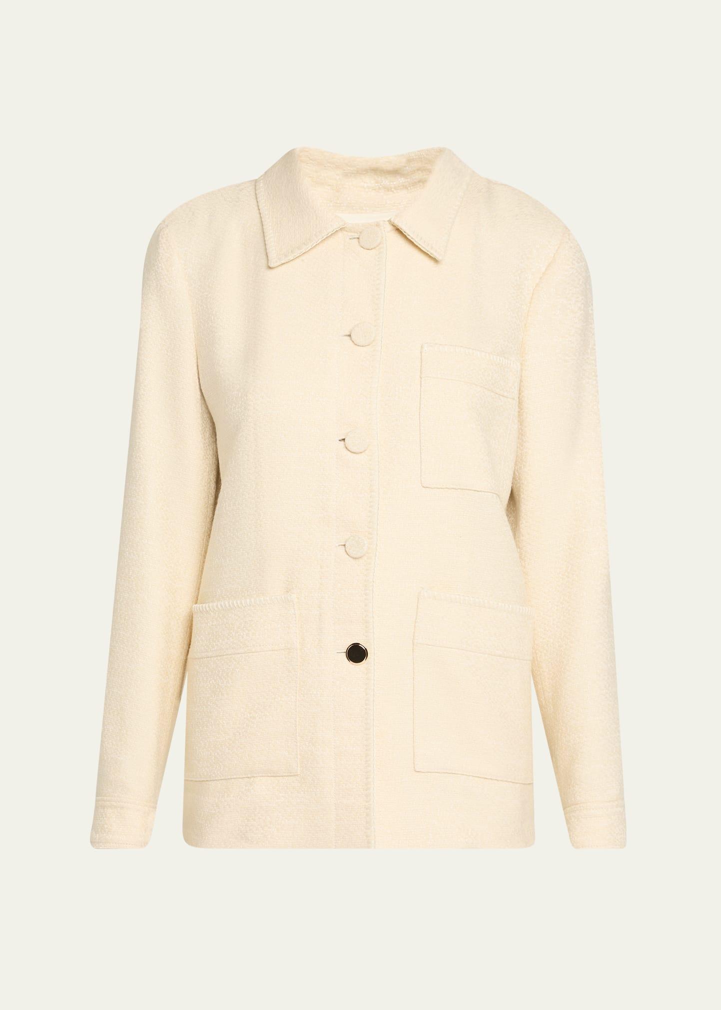 ulu silk single-breasted chore jacket