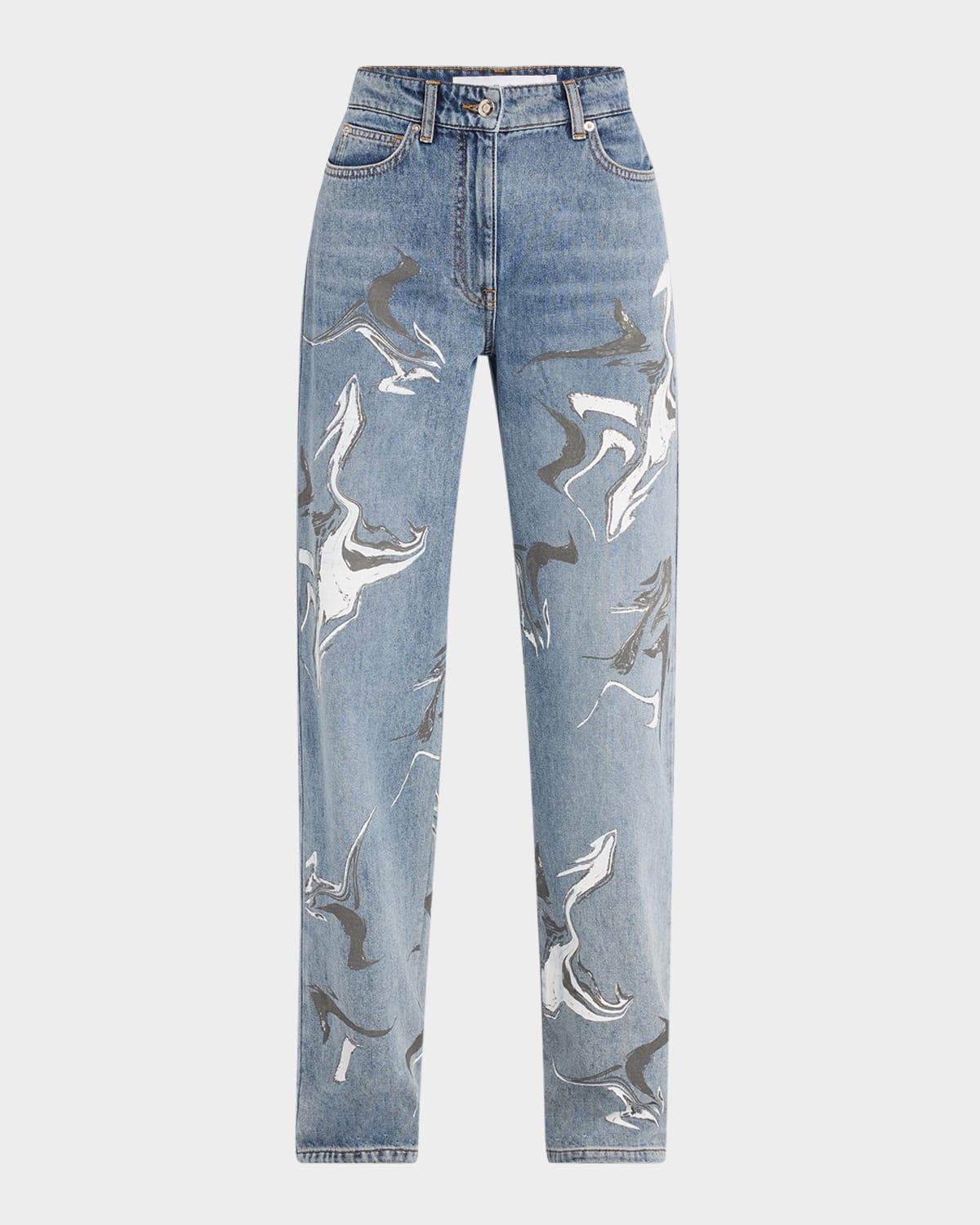 ulya printed jeans