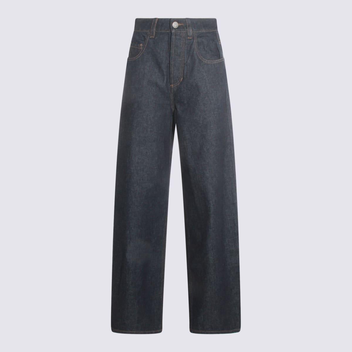 uma wang blue cotton phyllis jeans