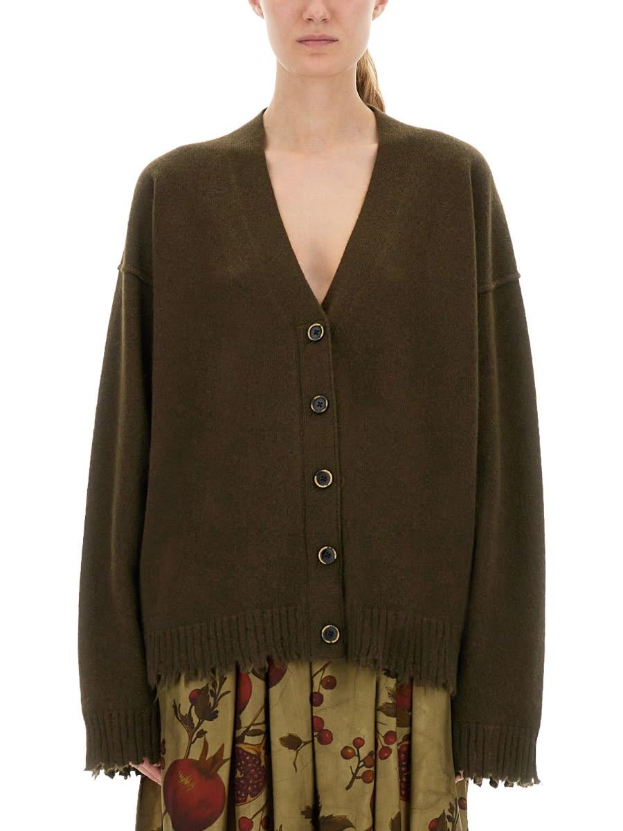 uma wang cashmere cardigan with buttons