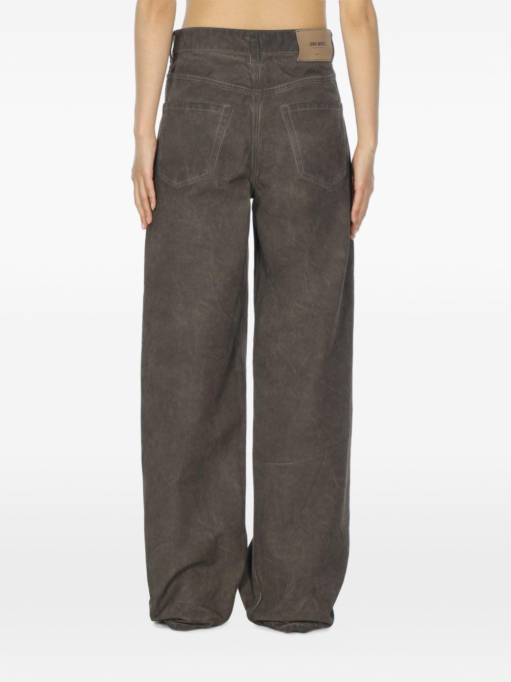 uma wang jeans grey cotton - women