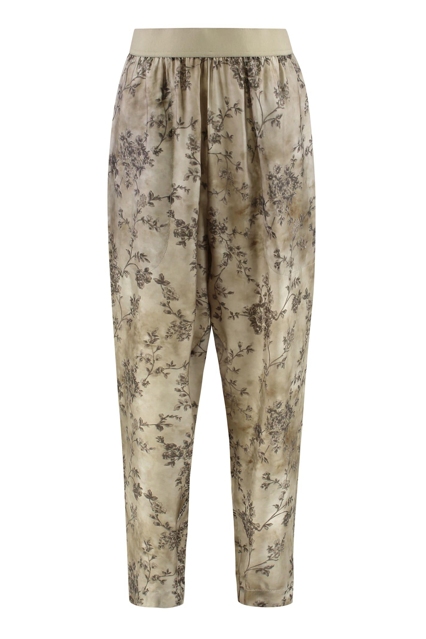uma wang printed high-rise trousers