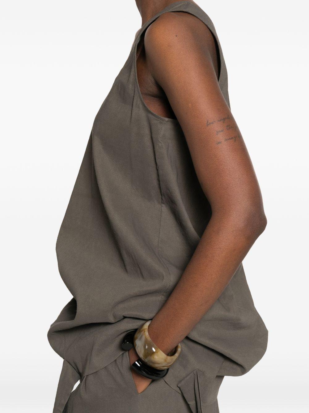 uma wang top grey linen/flax - women