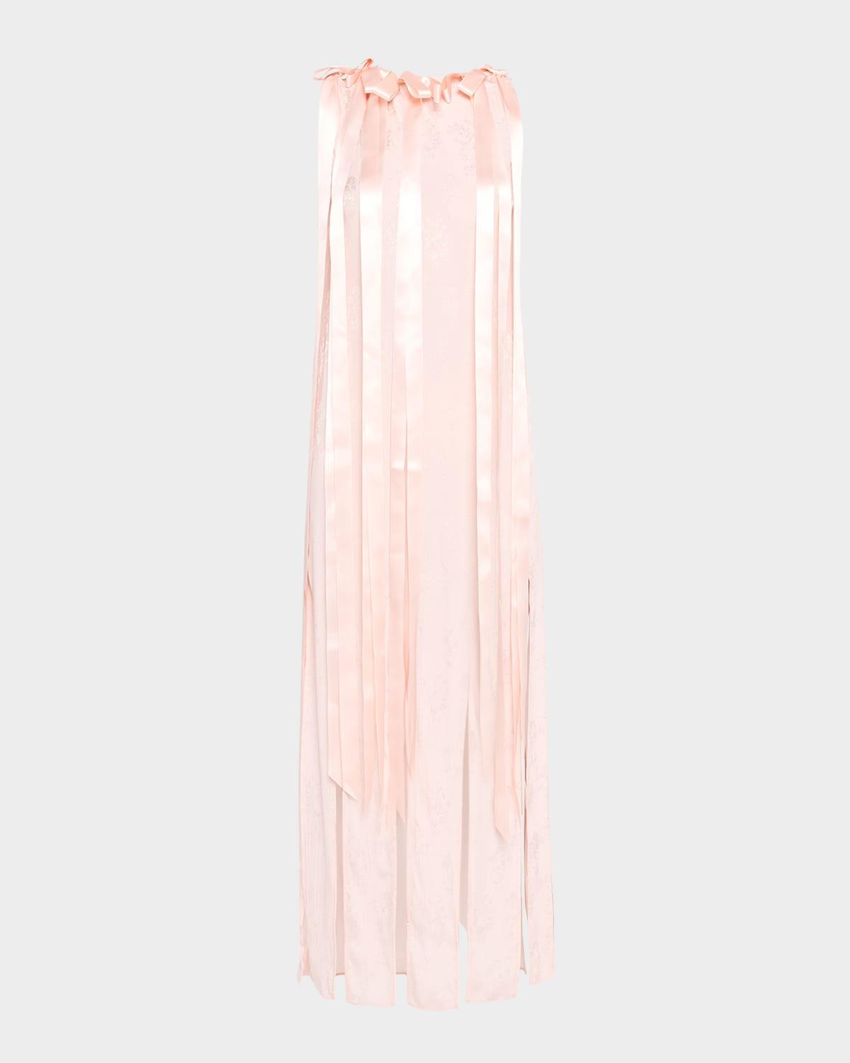 unbounded ribbon maxi dress