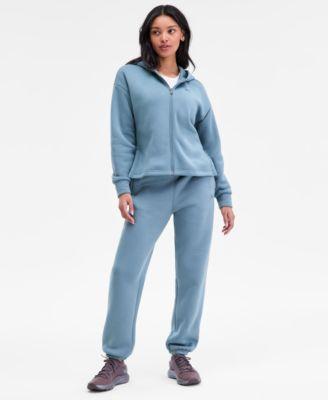 under armour womens armour fleece zip front hooded sweatshirt rival rib long sleeve top armour fleece relaxed jogger pants