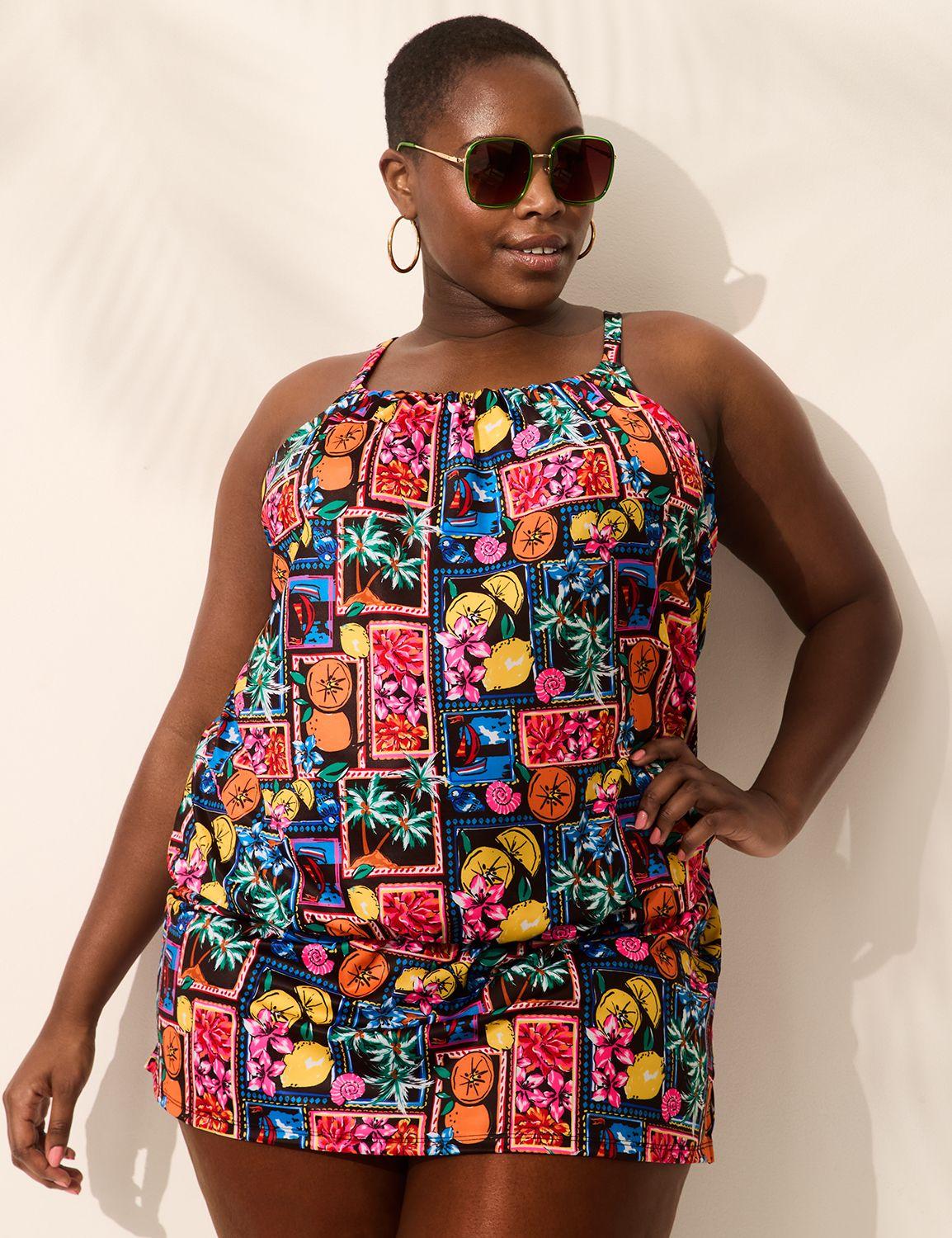 underwire blouson tankini top