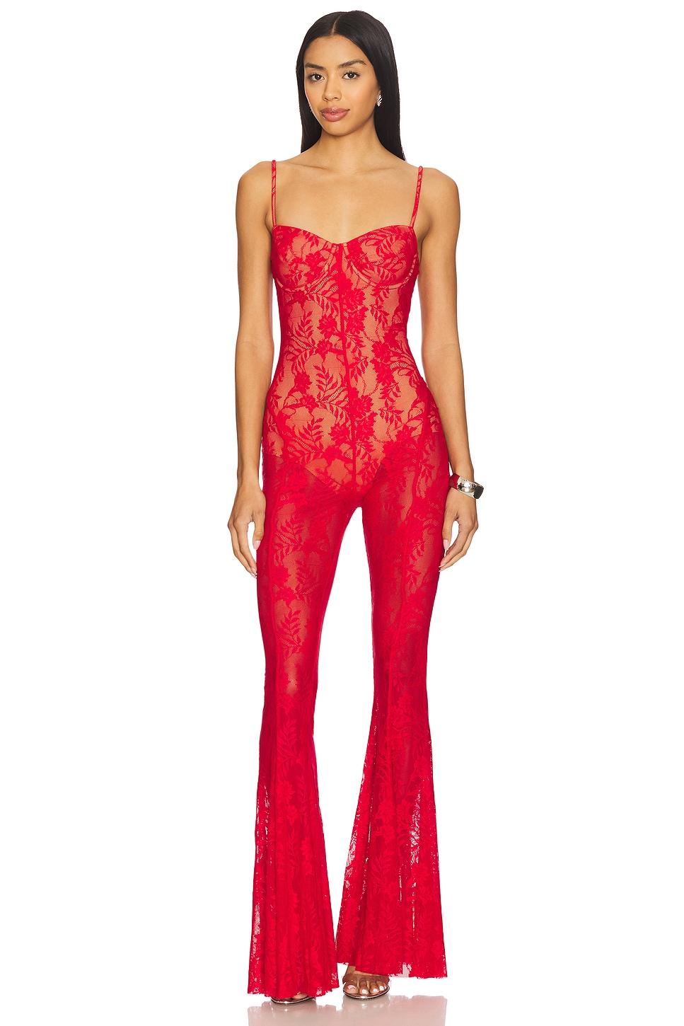 underwire fishtail jumpsuit with bodysuit