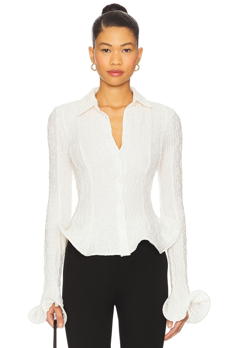 undone button up shirt