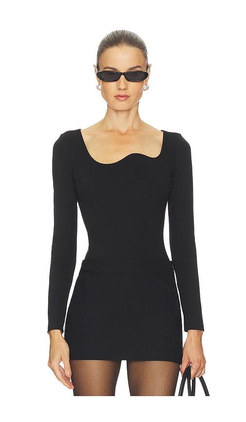 undress code mademoiselle bodysuit in black.
