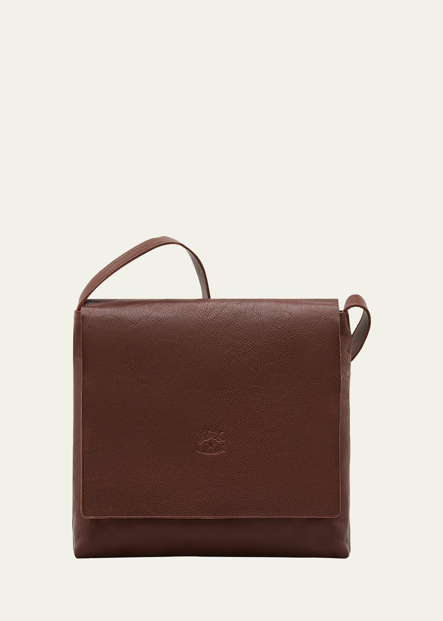 unisex leather messenger bag