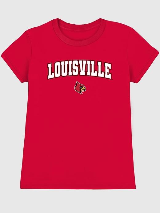 university of louisville arch logo graphic t-shirt for women