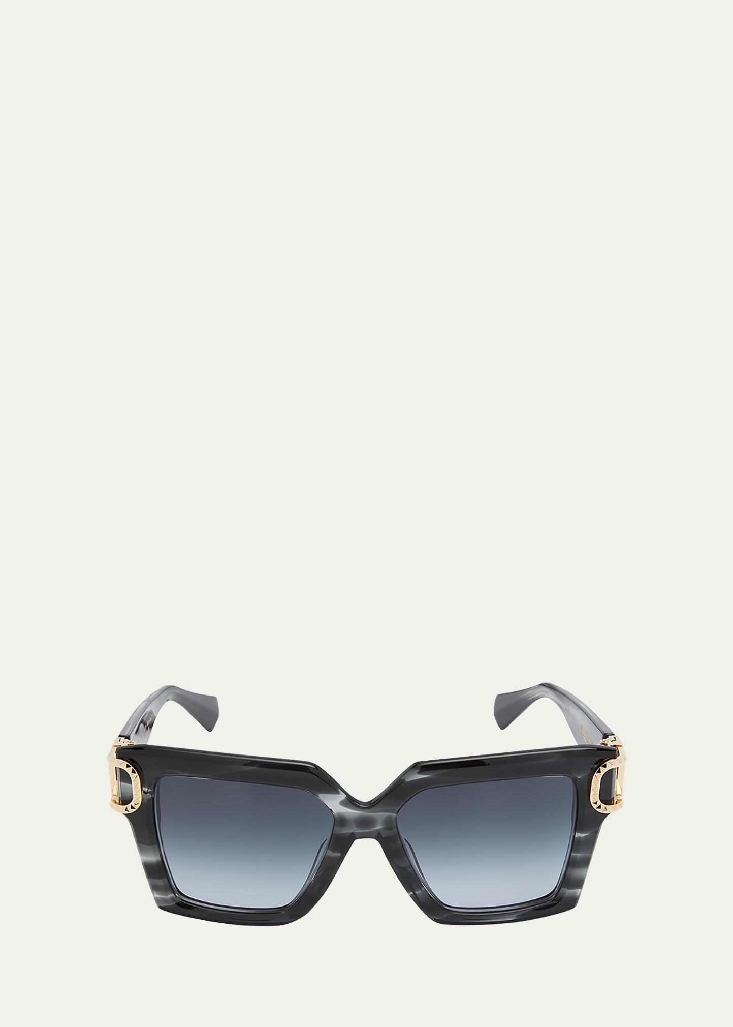 uno square acetate & titanium sunglasses