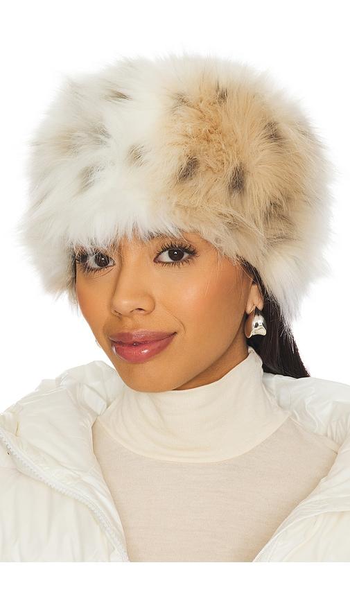 unreal fur natasha hat in cream.