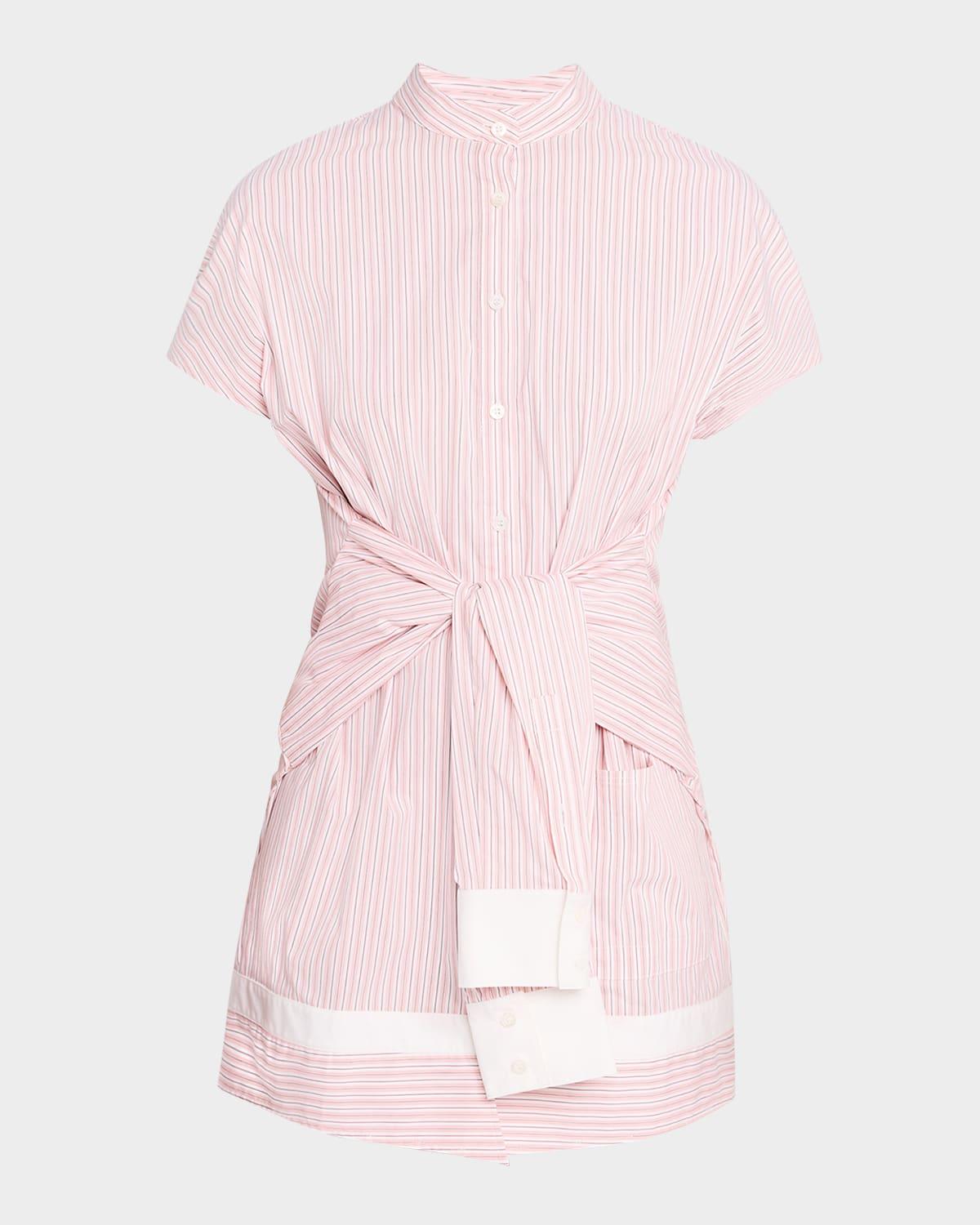 upside down shirt short-sleeve mini dress