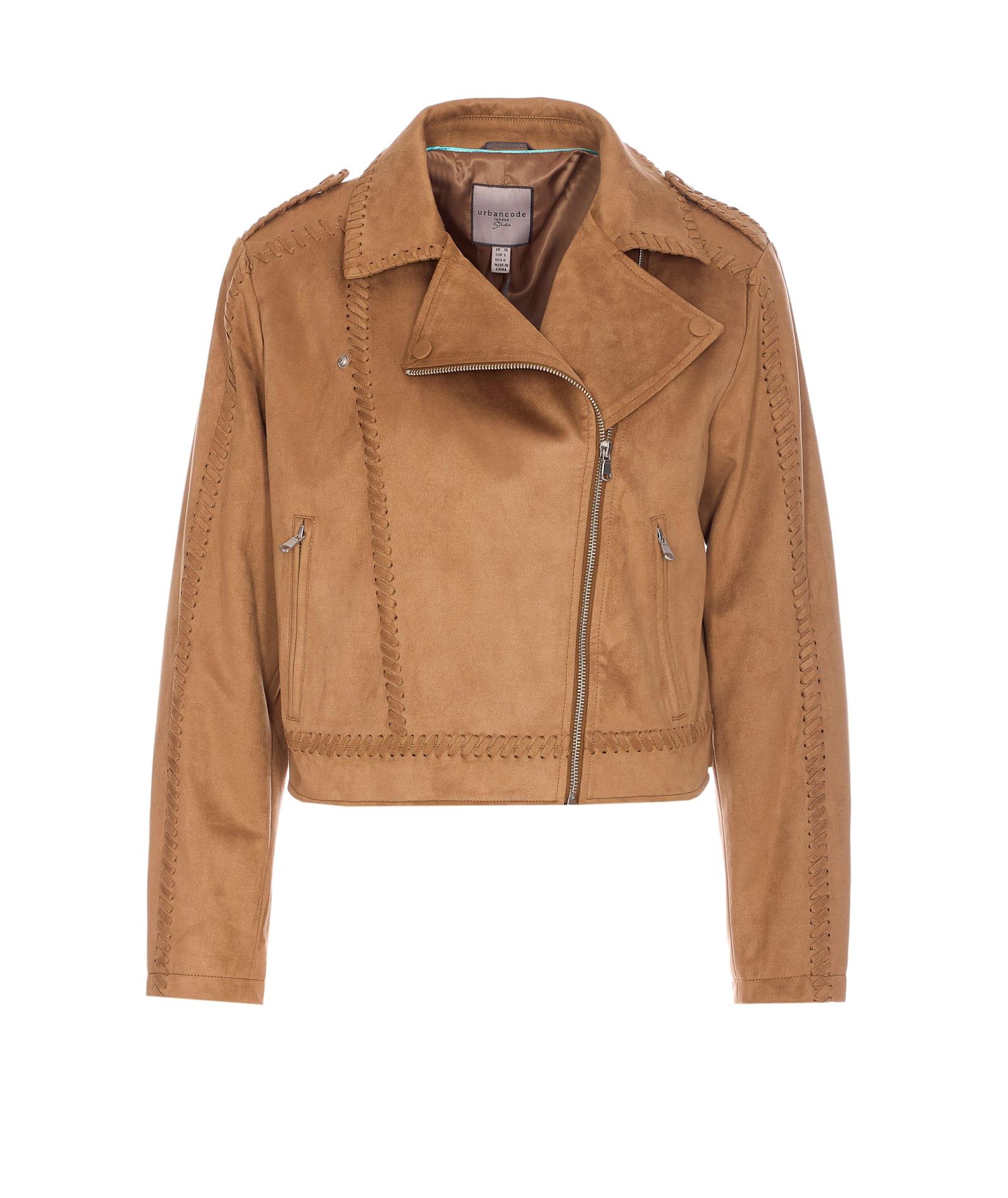 urbancode faux suede leather jacket