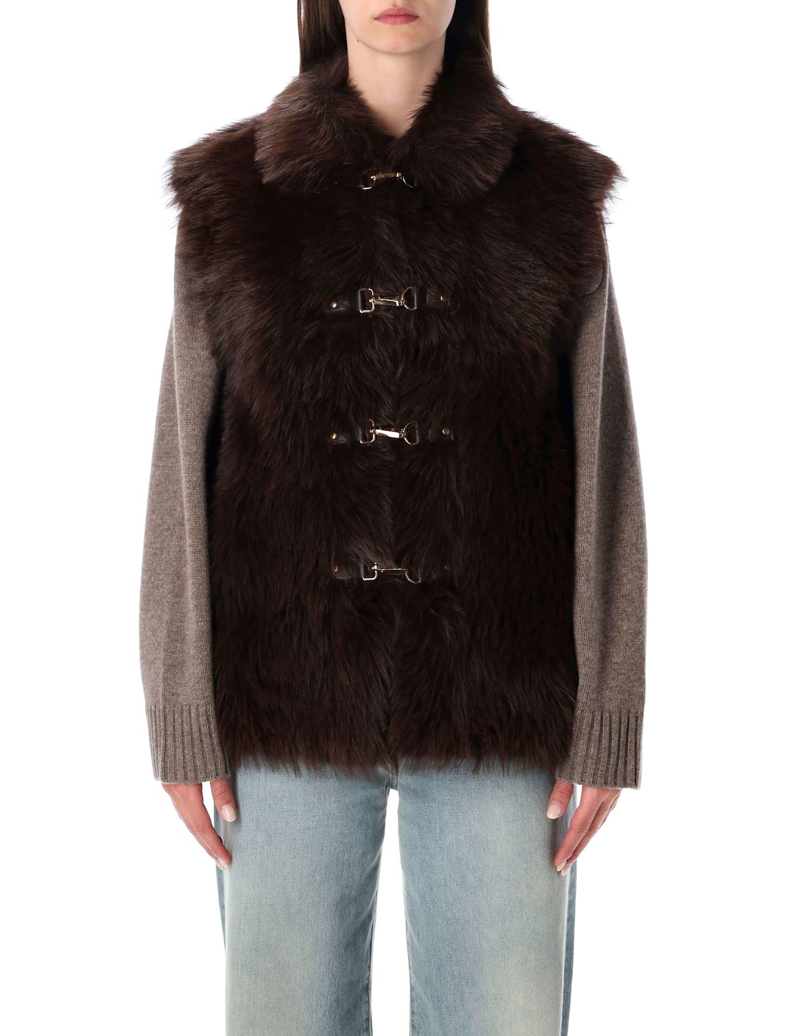 urbancode reversible faux fur gilet