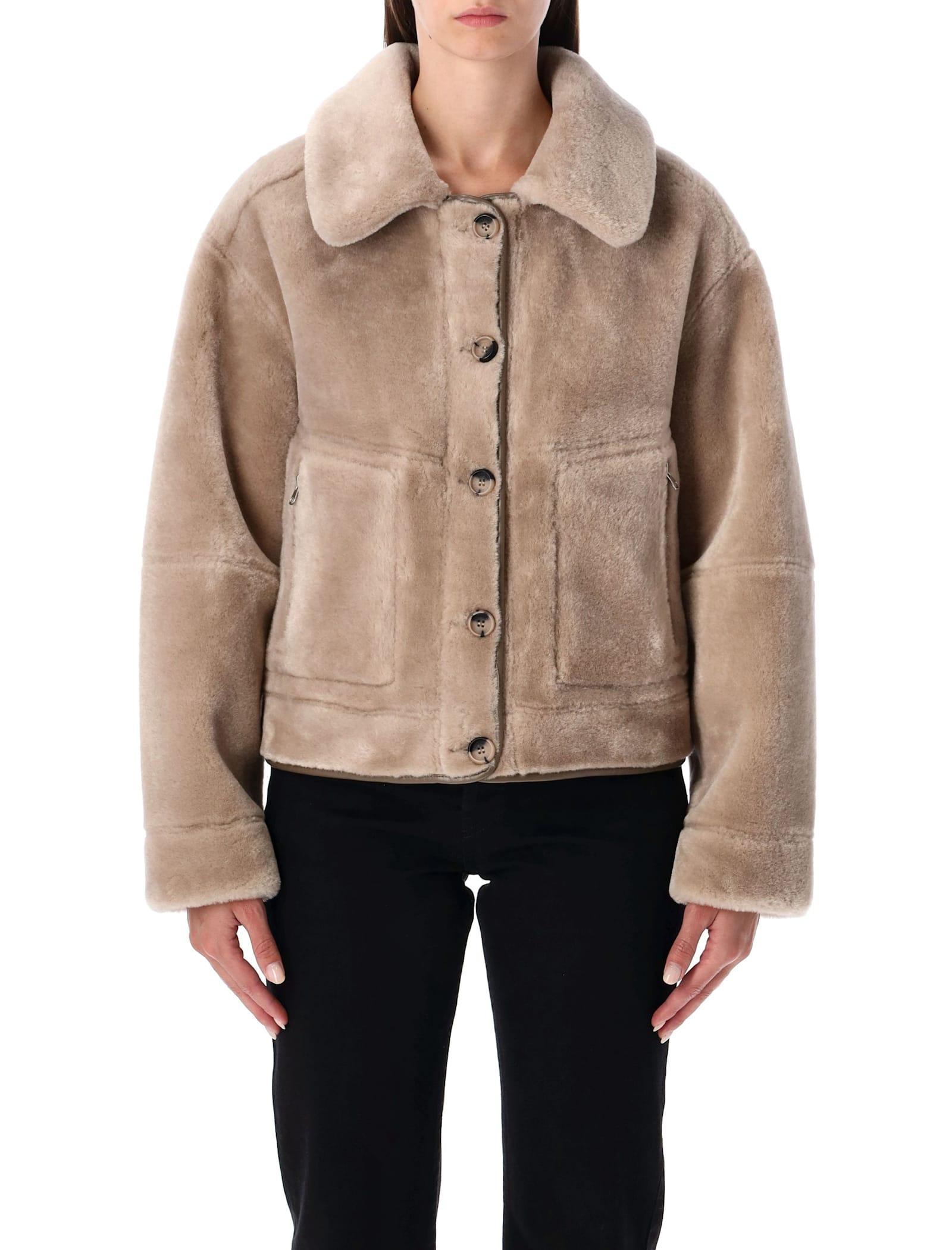 urbancode reversible faux fur jacket with suede interior