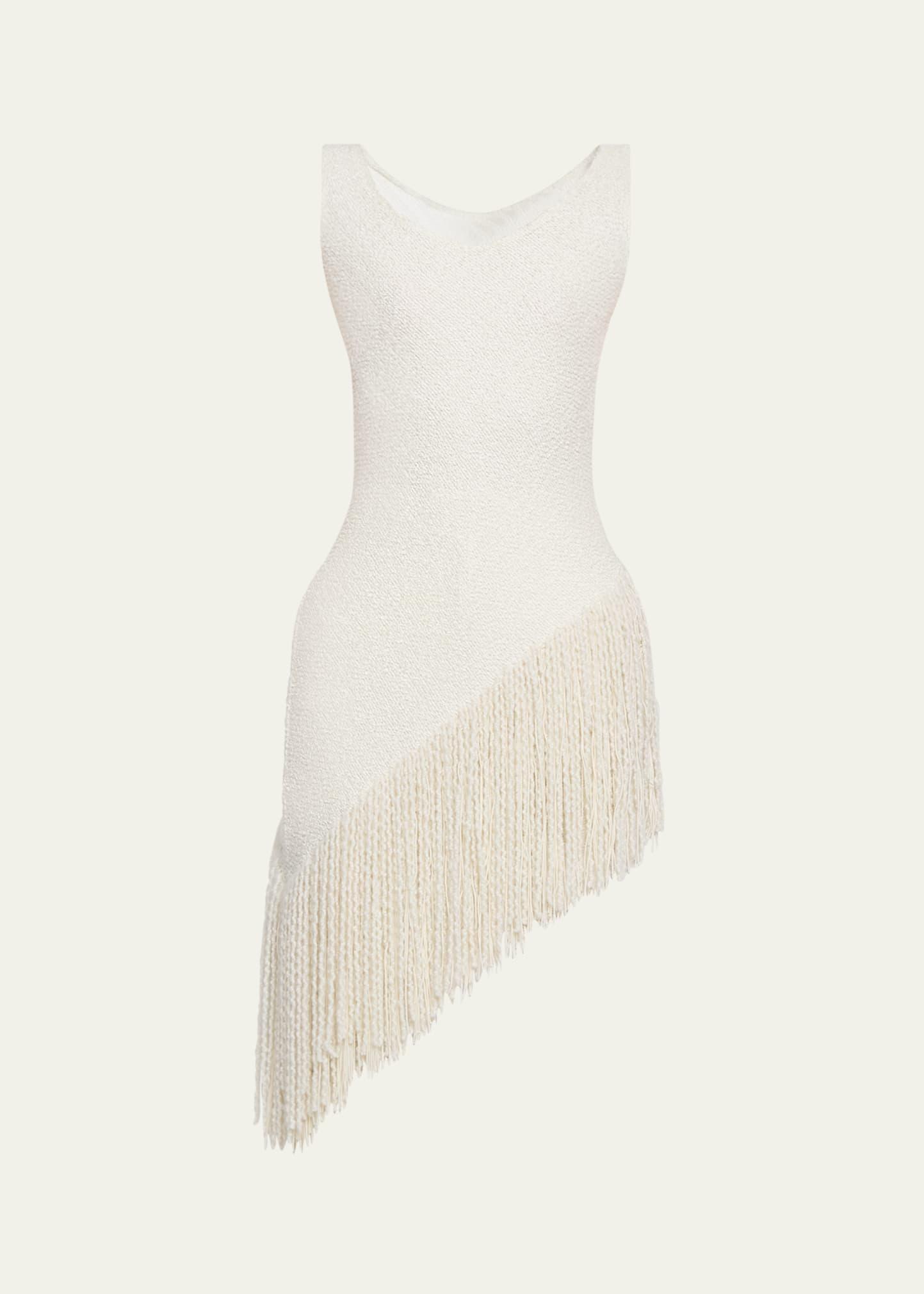ursin fringed silk bouclé top