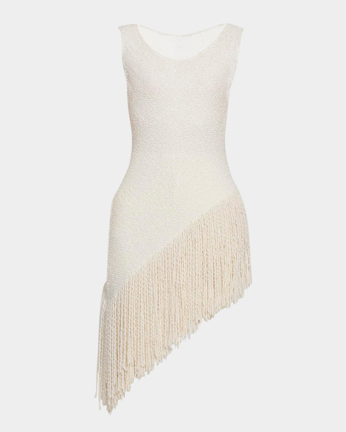 ursin fringed silk bouclé top