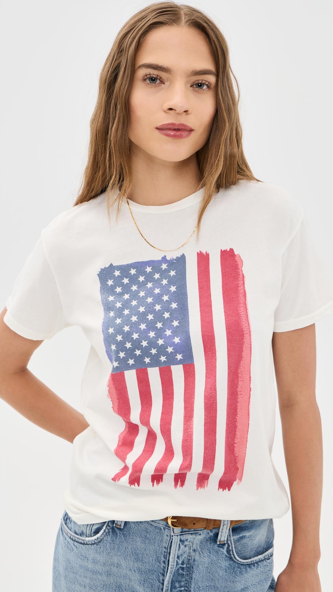 usa vertical flag relaxed tee