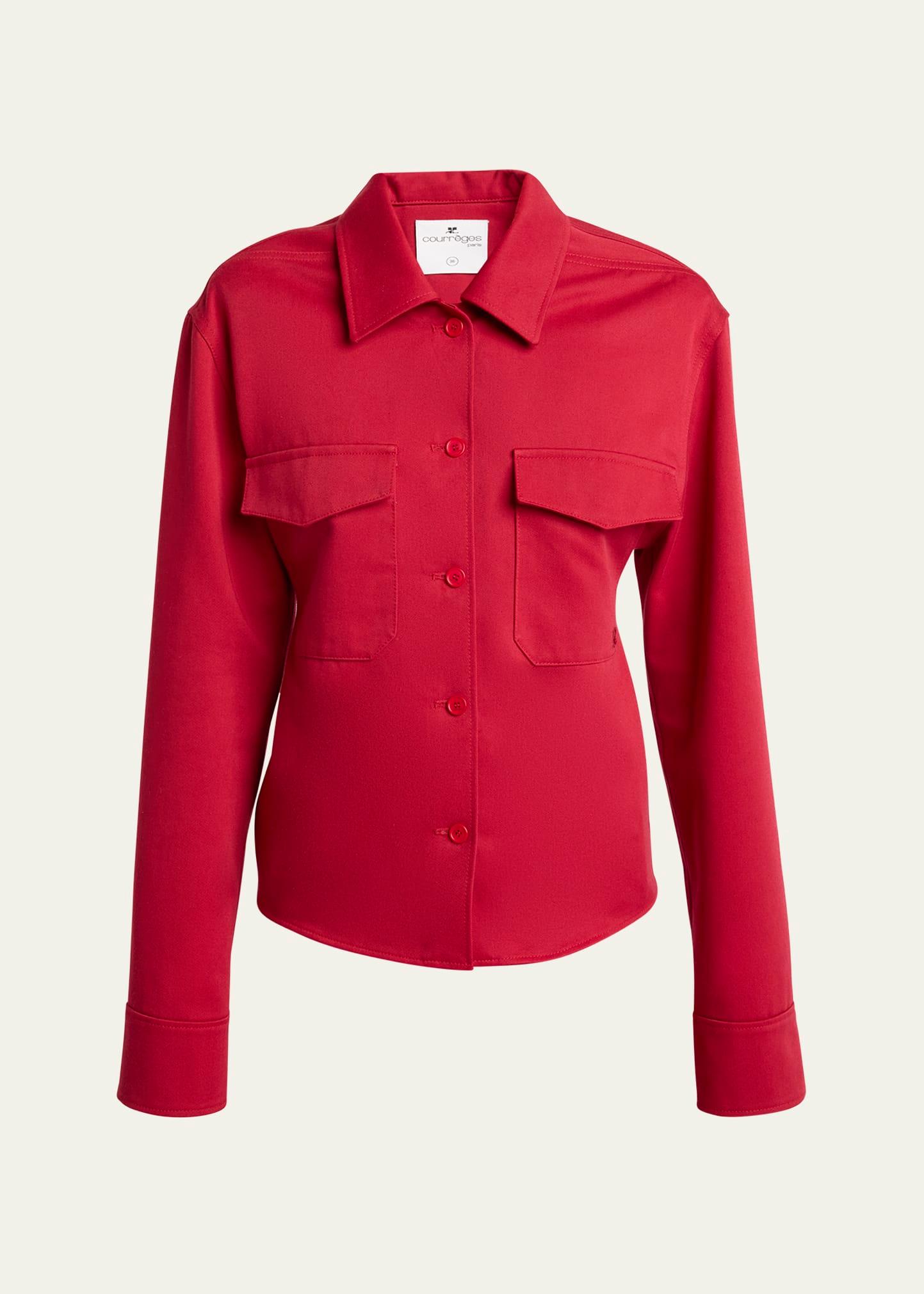 utility button down cotton shirt