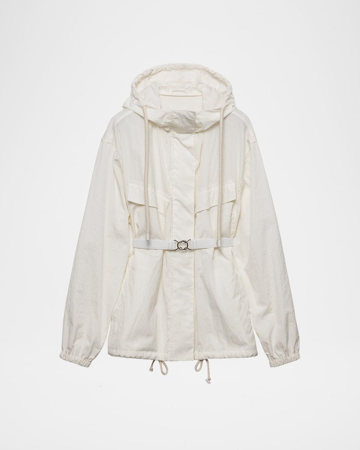 utility oversized hooded drawstring jacket