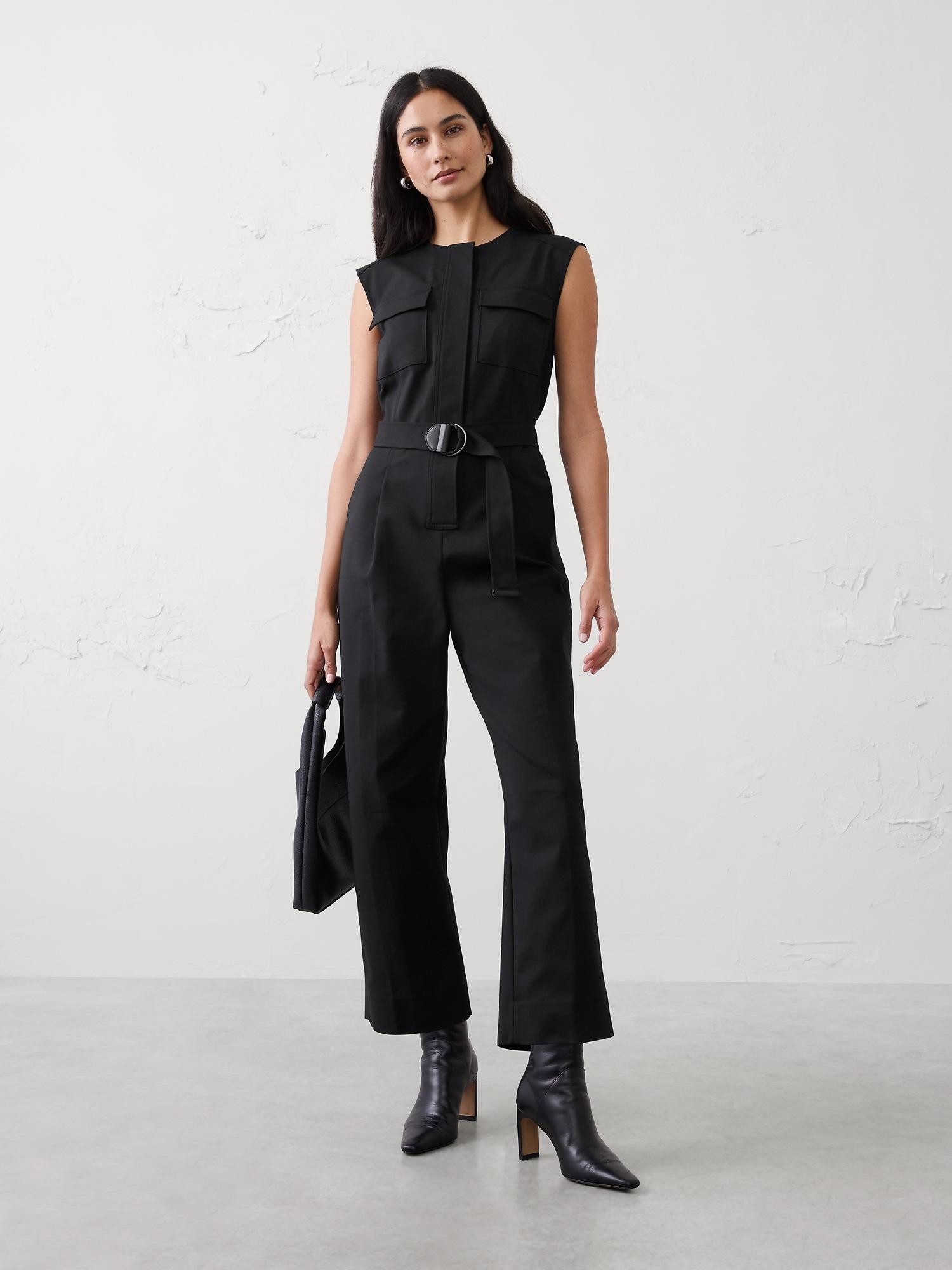 utility sateen jumpsuit