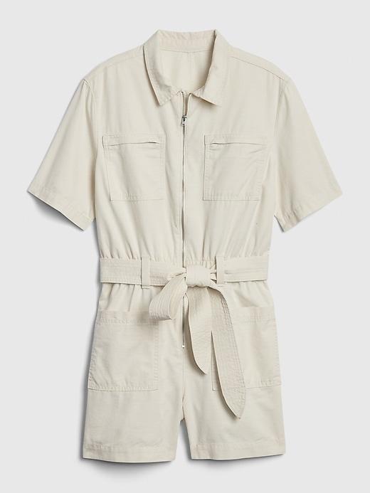 utility short sleeve romper