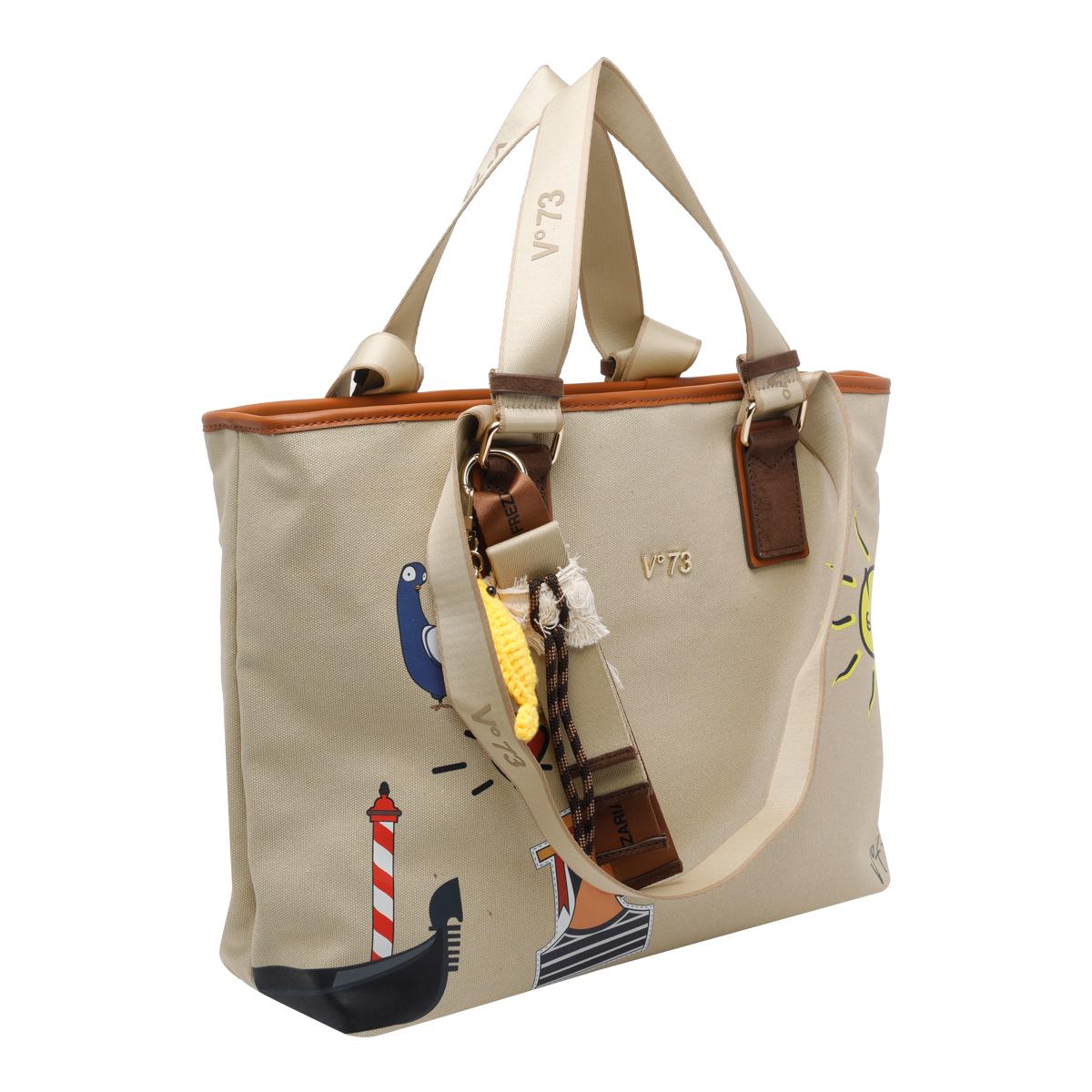 v°73 bags beige polyester - women