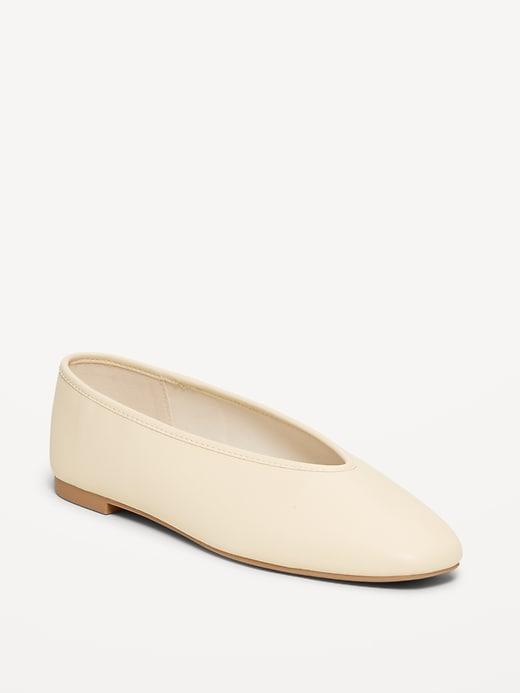 v-cut ballet flats