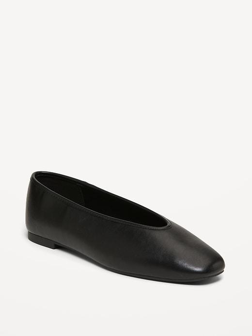 v-cut ballet flats