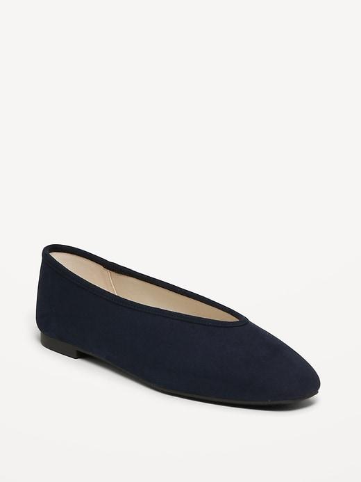 v-cut ballet flats