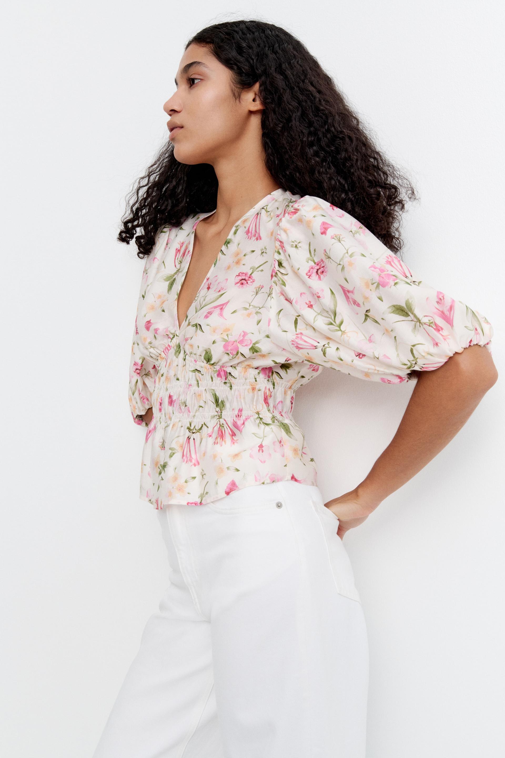 v-neck blouse