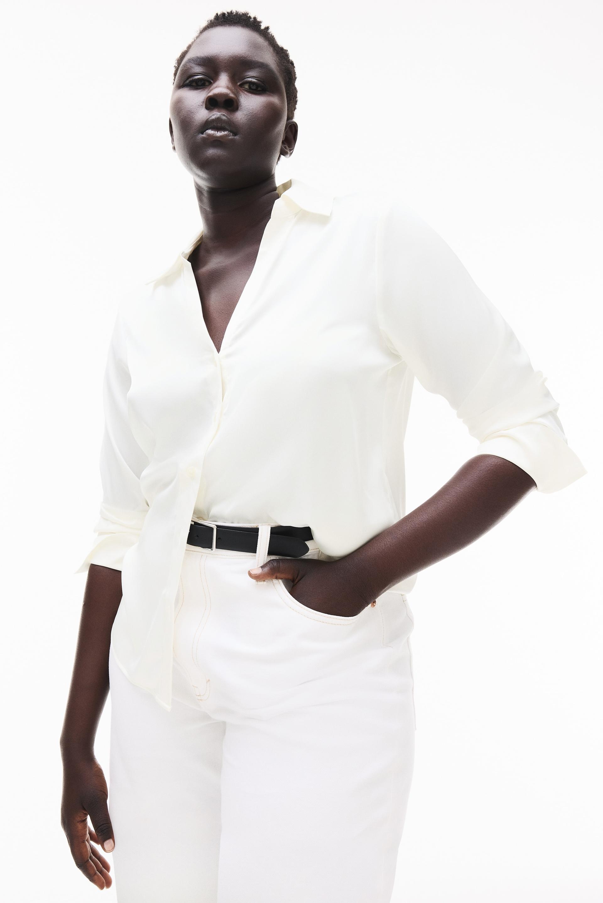 v-neck blouse